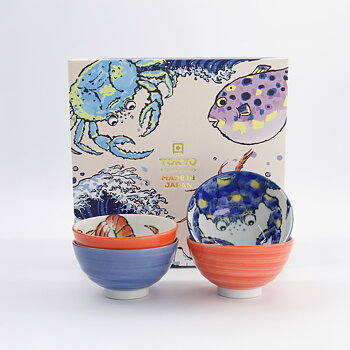 Tokyo Seafood  Abborre Krabba Presentset Skålar 4-pack 