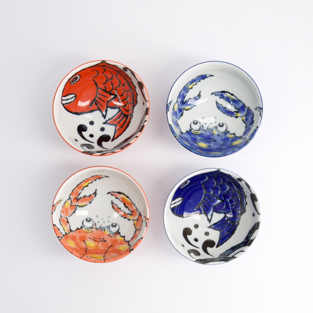 Tokyo Seafood  Abborre Krabba Presentset Skålar 4-pack  - 3