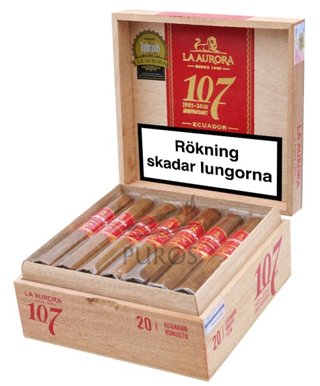 La Aurora 107 Ecuador Robusto Cigarrlåda 20-pack