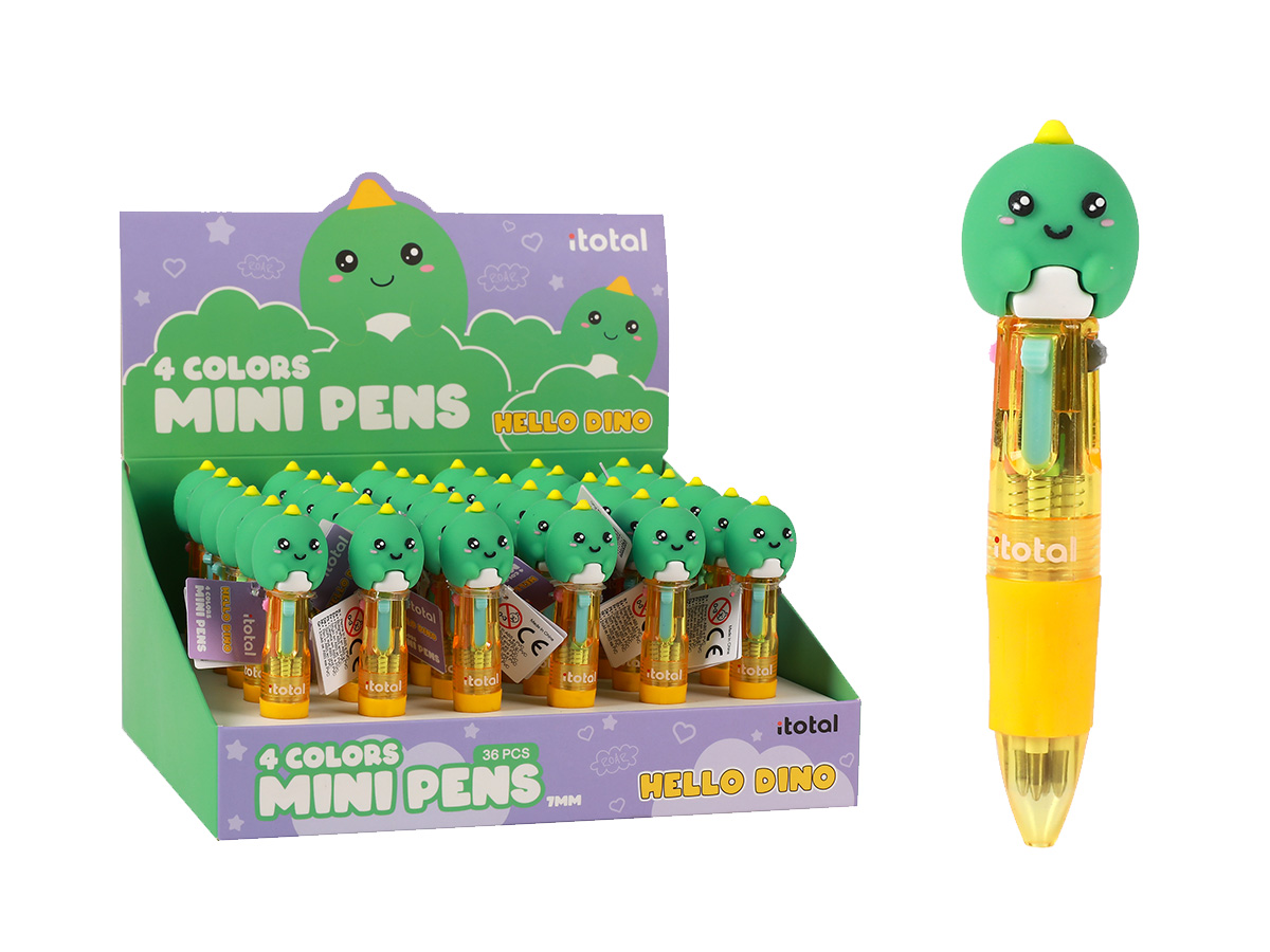 Penna mini 4 färger dino