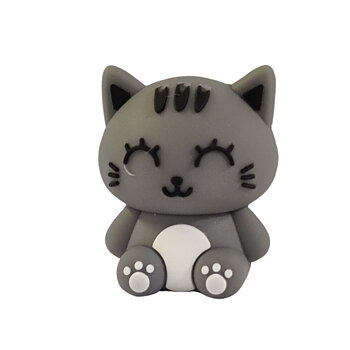 Sudd 3D Katt Grå