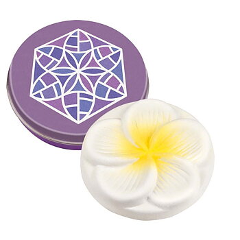Mini aromsten "frangipani" med metalllåda