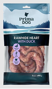 PrimaDog Tugghjärta med Anka 13cm 5st 490g