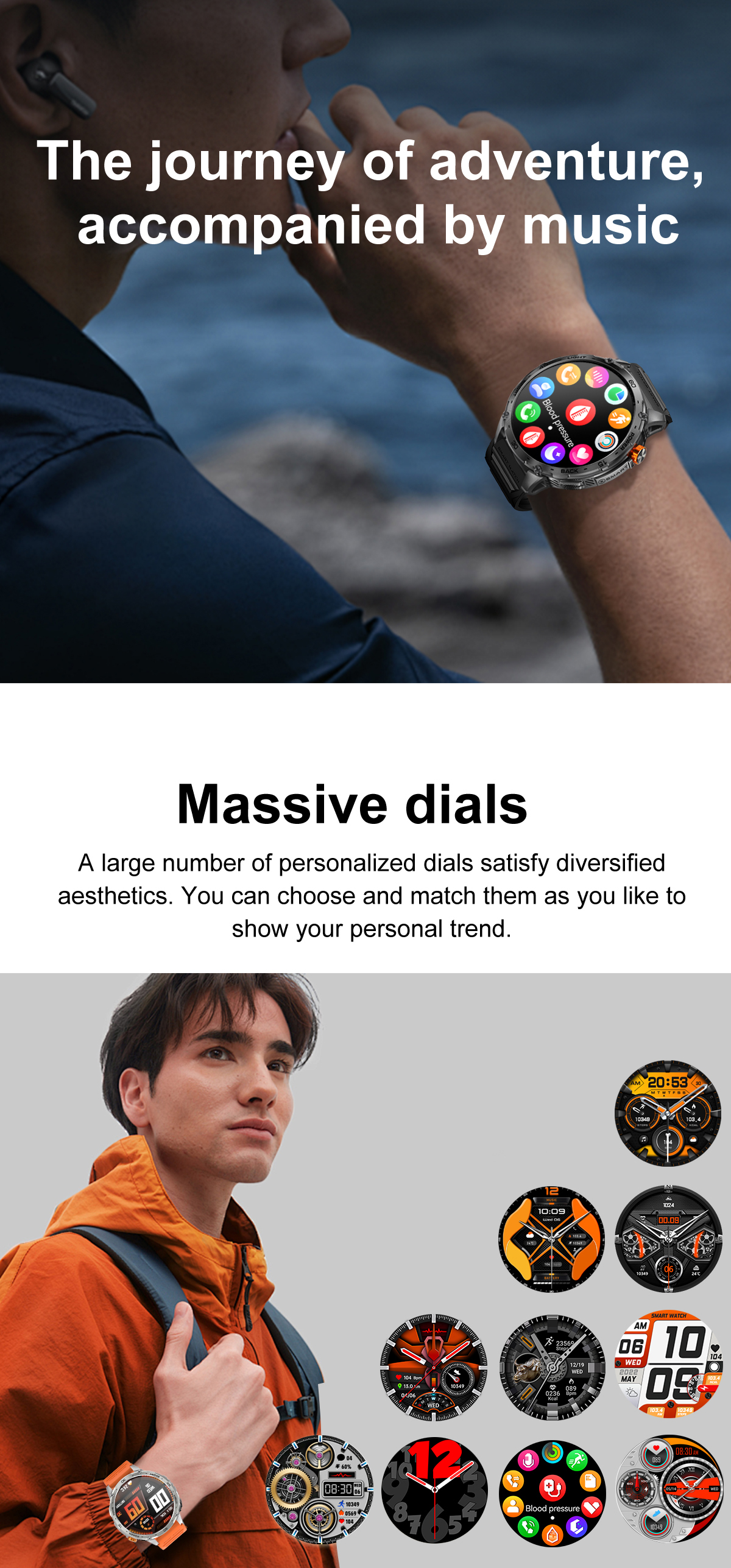 Philippe Palmer Smart Watch LP68 AMOLED Silver - 17