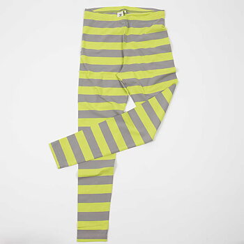 Leggings limegul/grå, A World of Craft