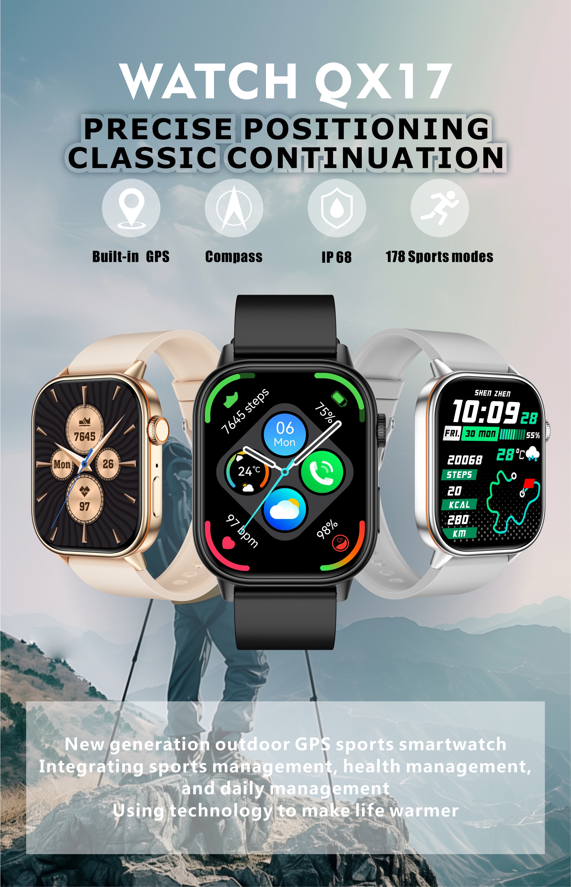 Philippe Palmer Smart Watch LP45 PRO Black - 13