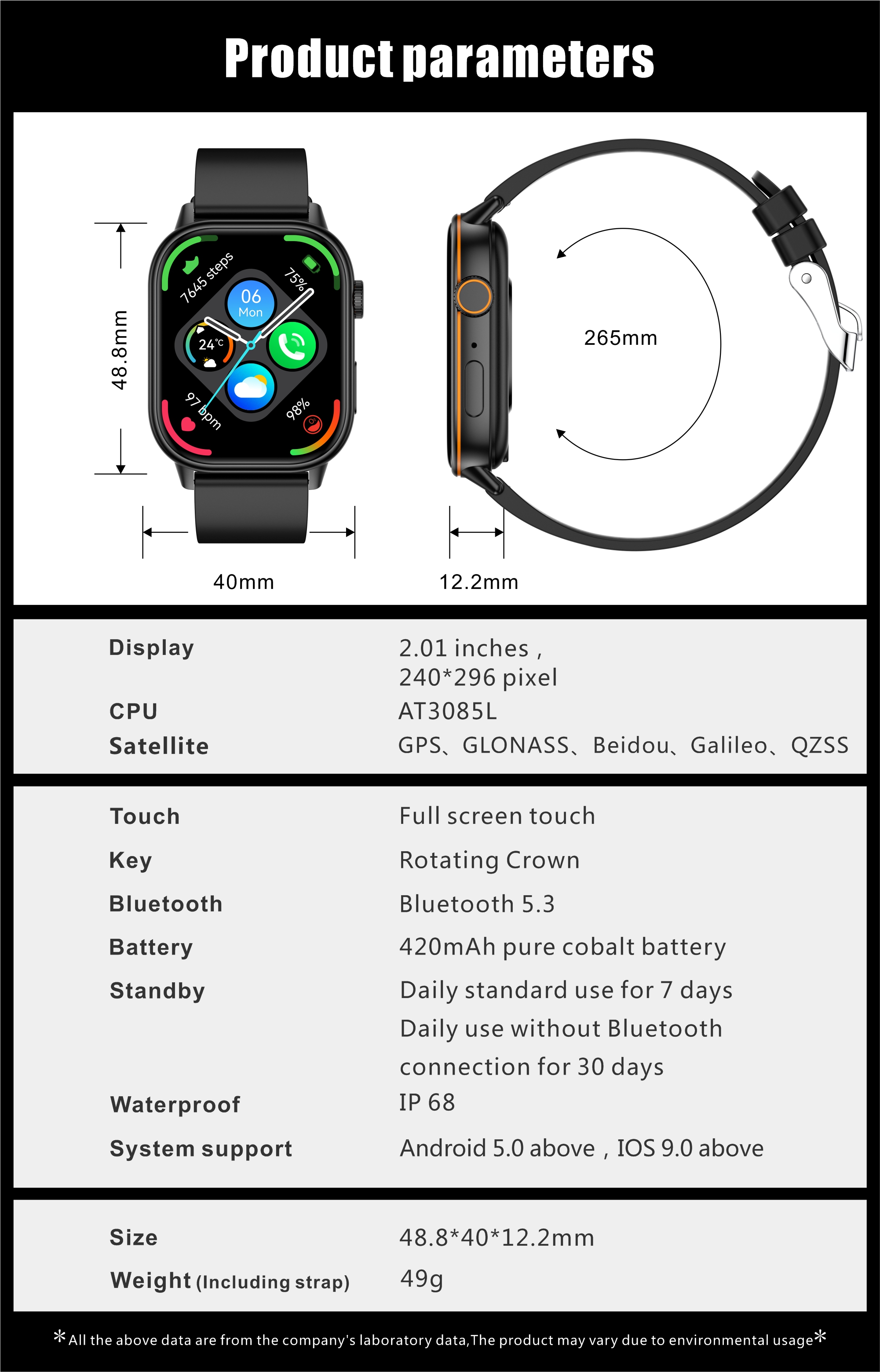 Philippe Palmer Smart Watch LP45 PRO Black - 31
