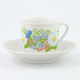 マルガレータ・リリエスコルド  Midsommarシリーズ  花のコーヒーカップ  (9cm)  1981年 (1)