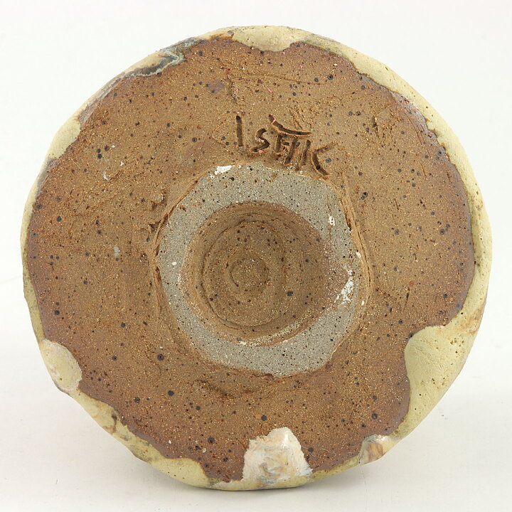 Isak Isaksson (2000s) Unique Chawan Bowl with Shino Glaze 11 cm #52