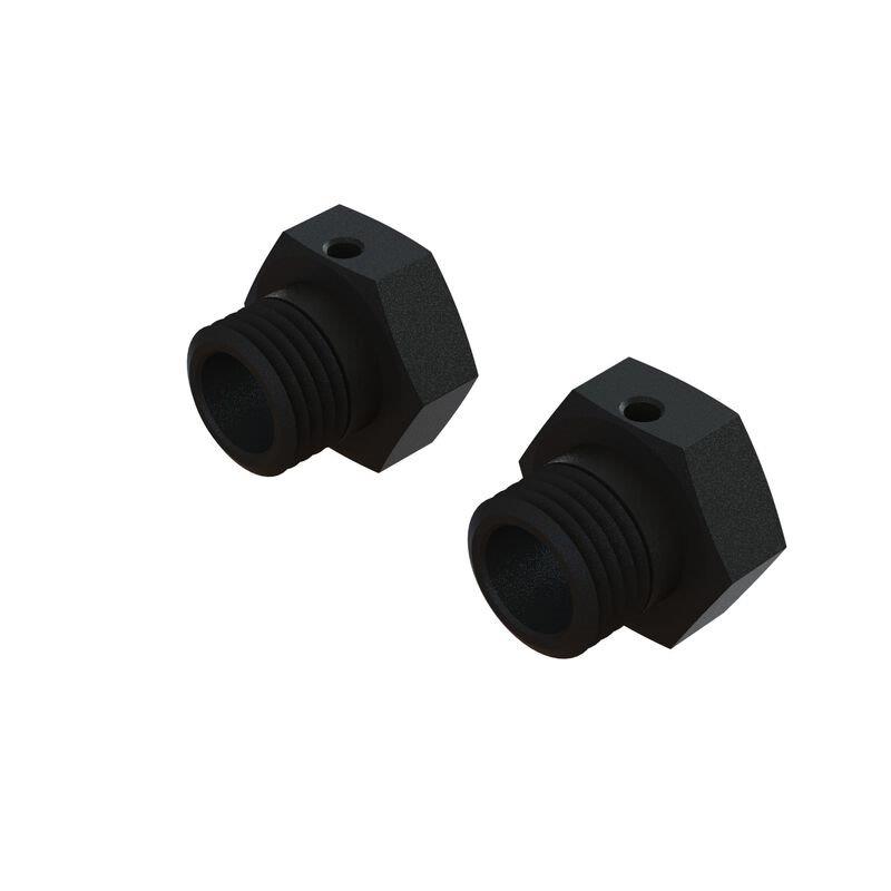 ARRMA Aluminum Wheel Hex 17mm, 16.5mm Thick, Black (2)