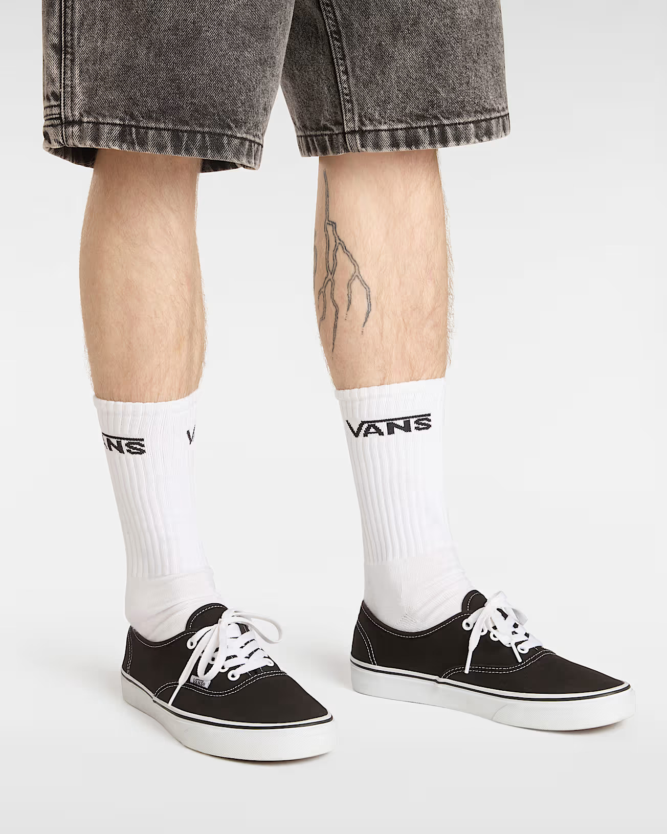 Vans Skate Authentic Black/White Skateboardsko - 5