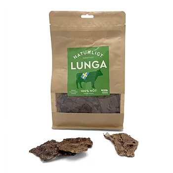 Naturligt large pieces of dog treats from beef lung