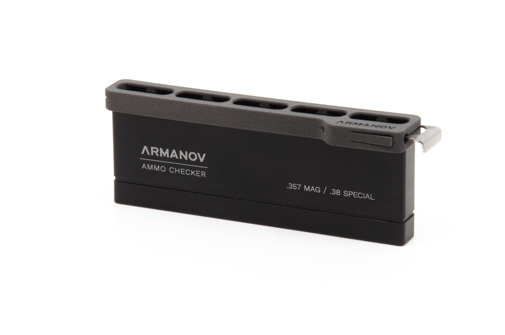 Armanov Ammo Checker 10 Rnd with Quick Transfer Cover and OAL Checker - .357 Mag. / .38 Special