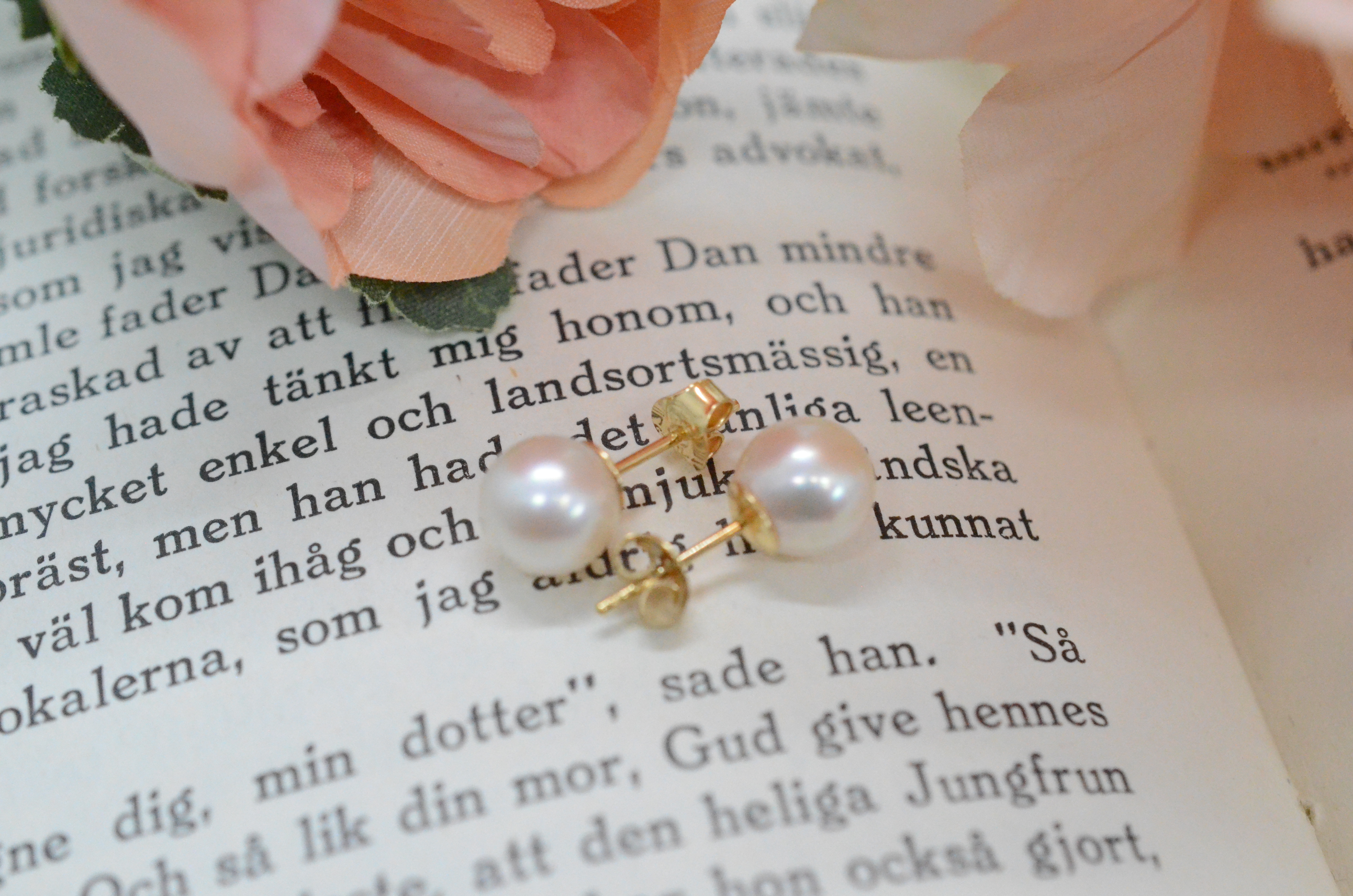 Second Hand 18k örhängen med odlade sötvattenpärlor - 3