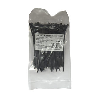 Buntband svarta / 100PCS