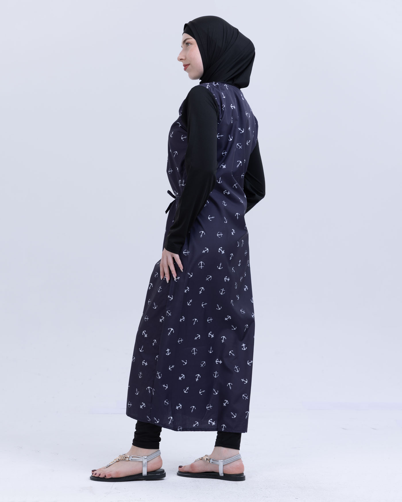 Muslim Swimsuit with hijab - Midnight Blue - 5