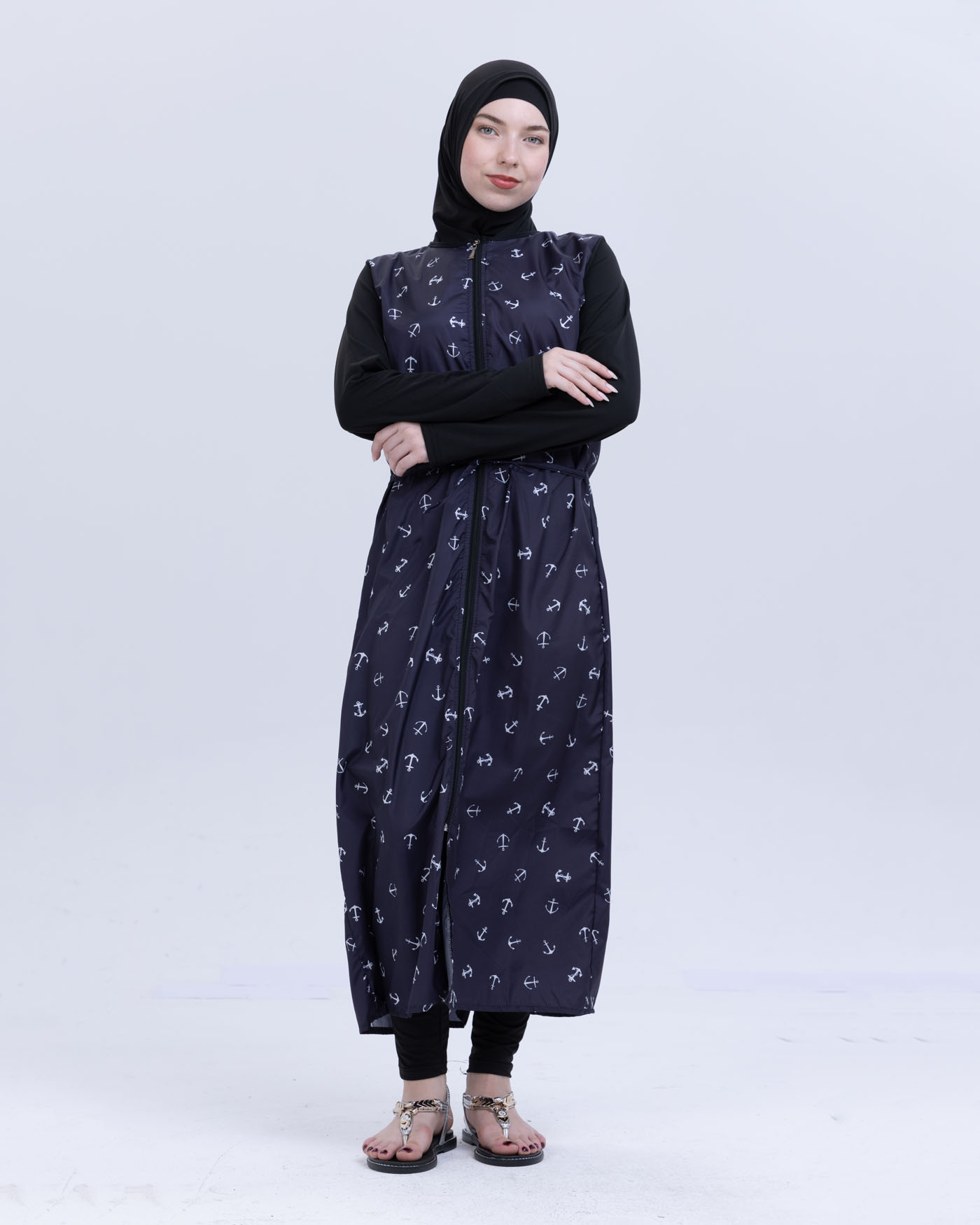 Muslim Swimsuit with hijab - Midnight Blue - 2