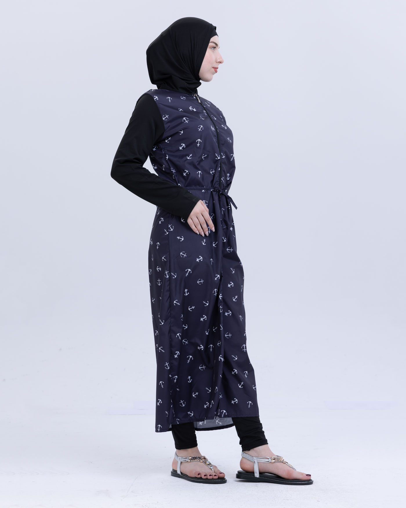 Muslim Swimsuit with hijab - Midnight Blue - 4