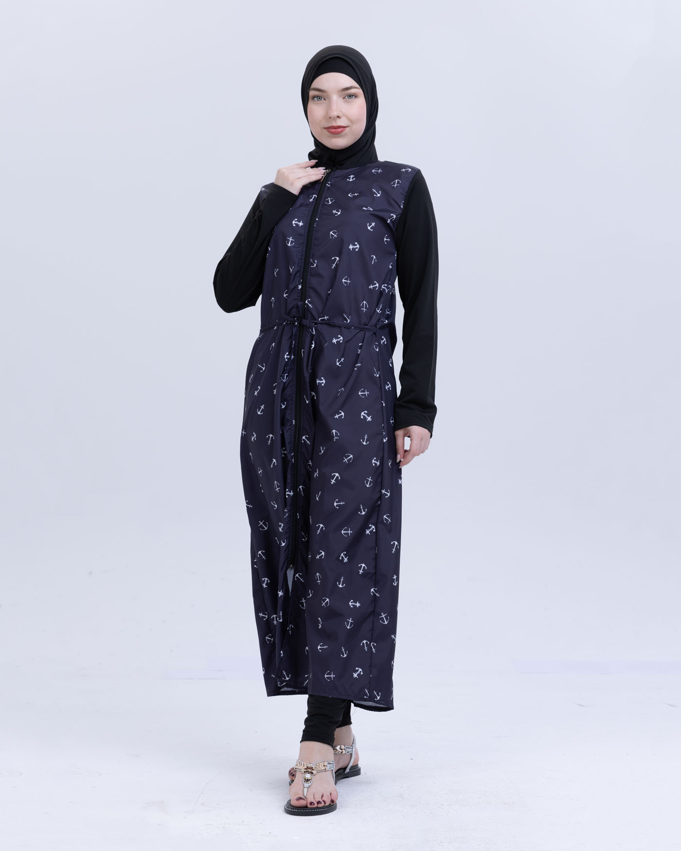 Muslim Swimsuit with hijab - Midnight Blue - 3