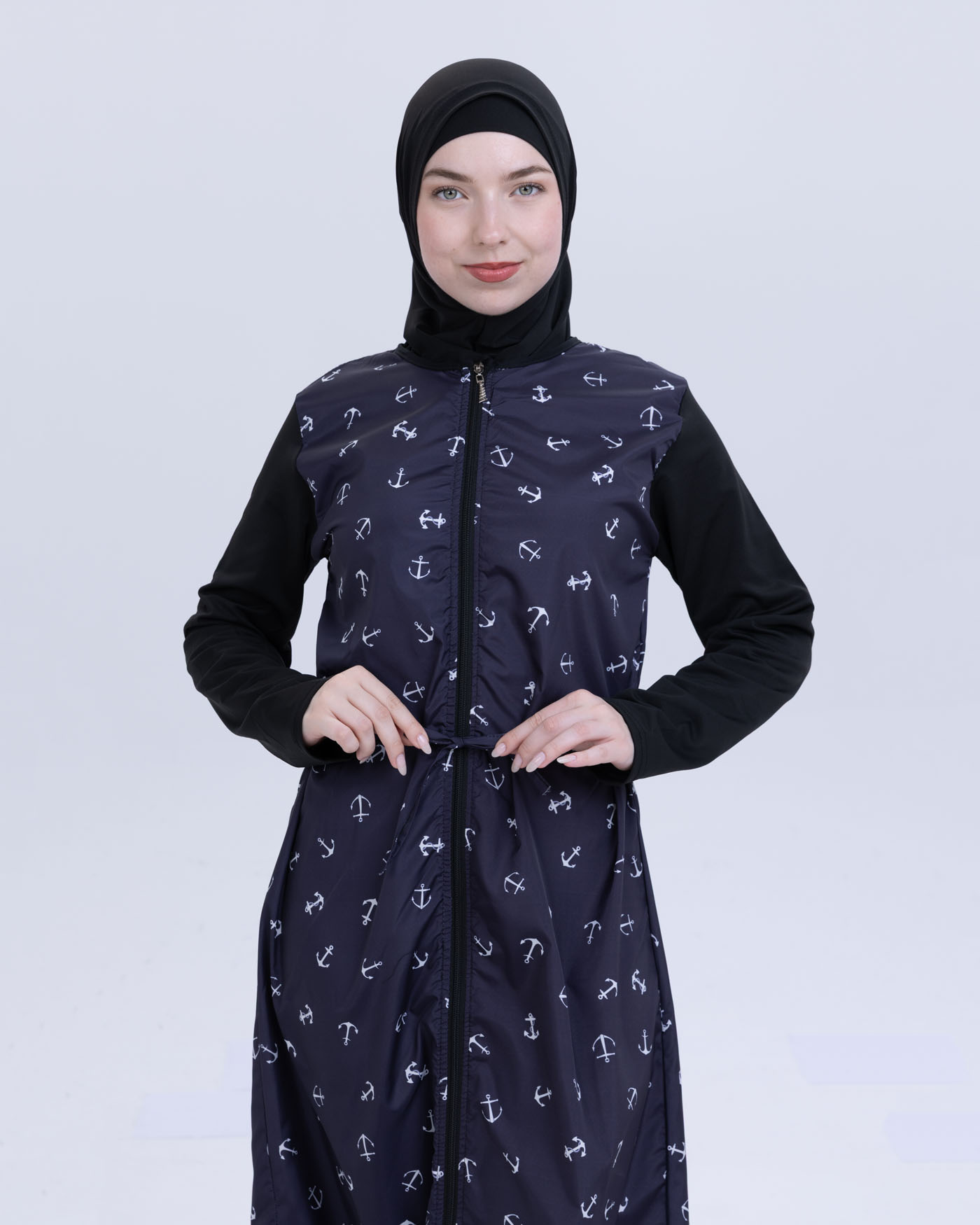 Muslim Swimsuit with hijab - Midnight Blue - 7