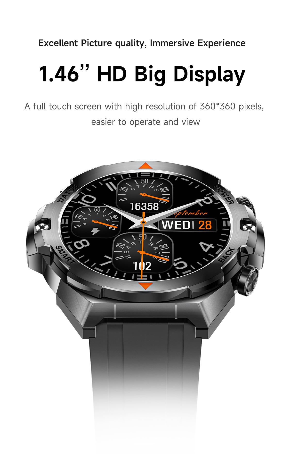 Philippe Palmer Smart Watch LP61 Silver - 15