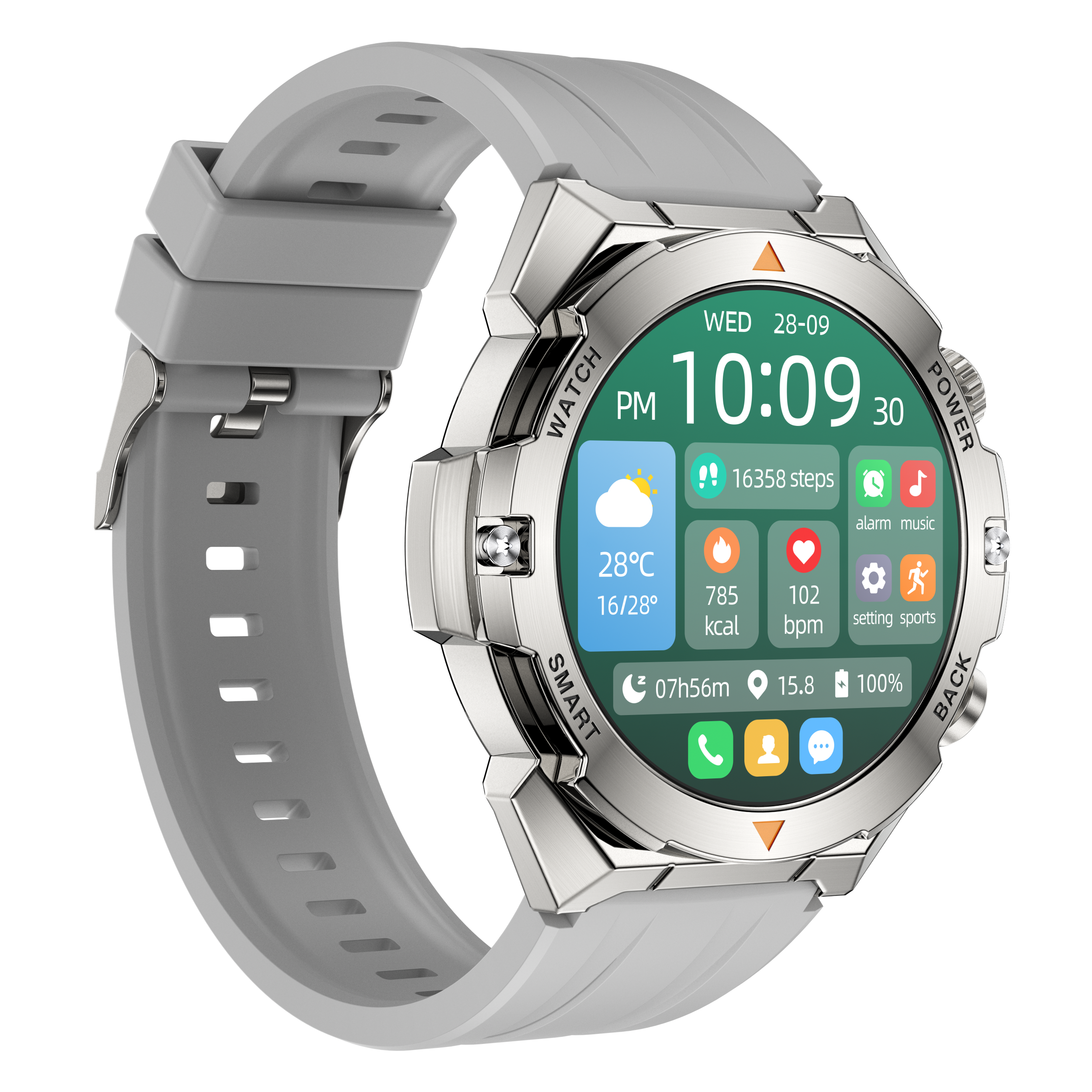 Philippe Palmer Smart Watch LP61 Silver - 8