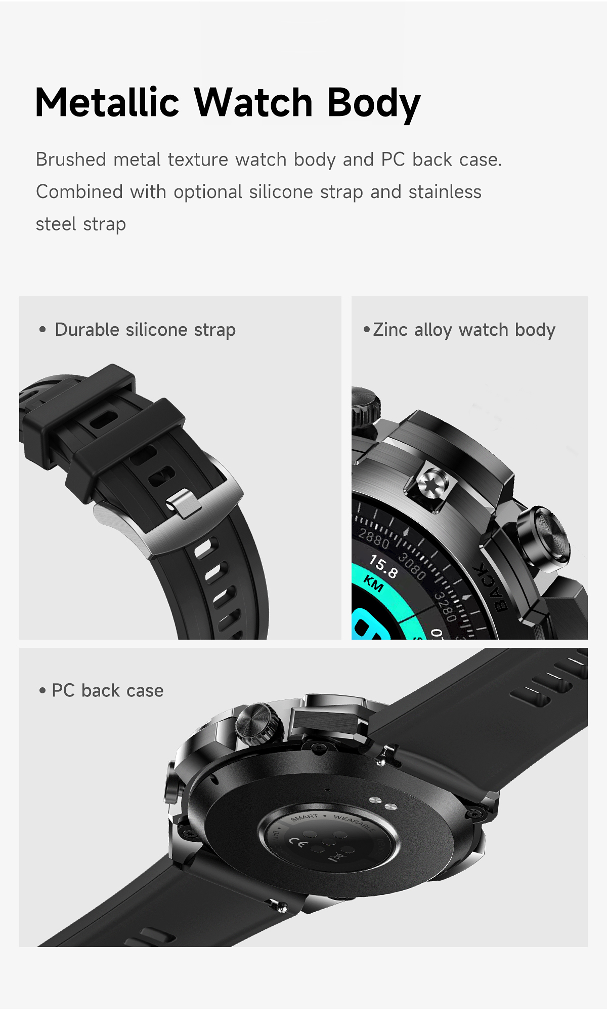 Philippe Palmer Smart Watch LP61 Silver - 16
