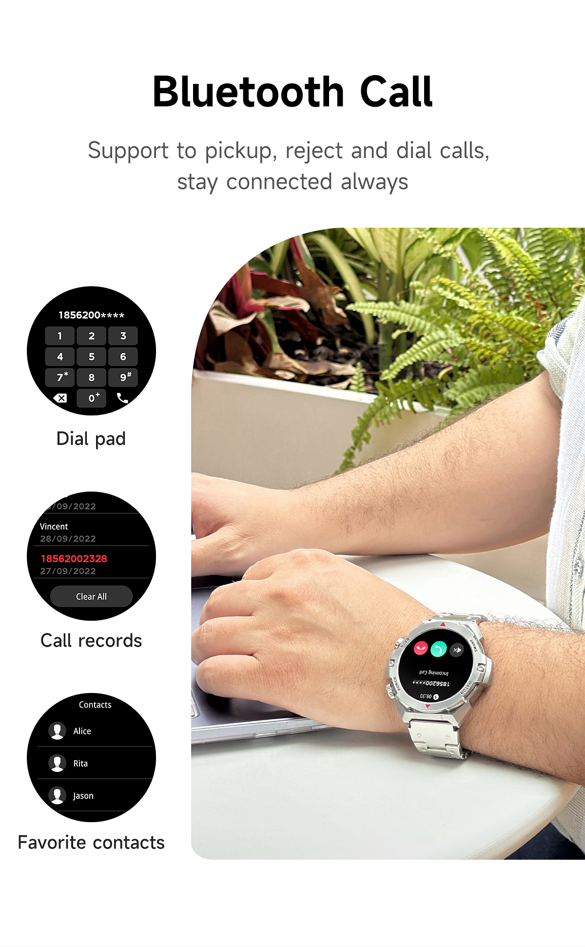 Philippe Palmer Smart Watch LP61 Silver - 17
