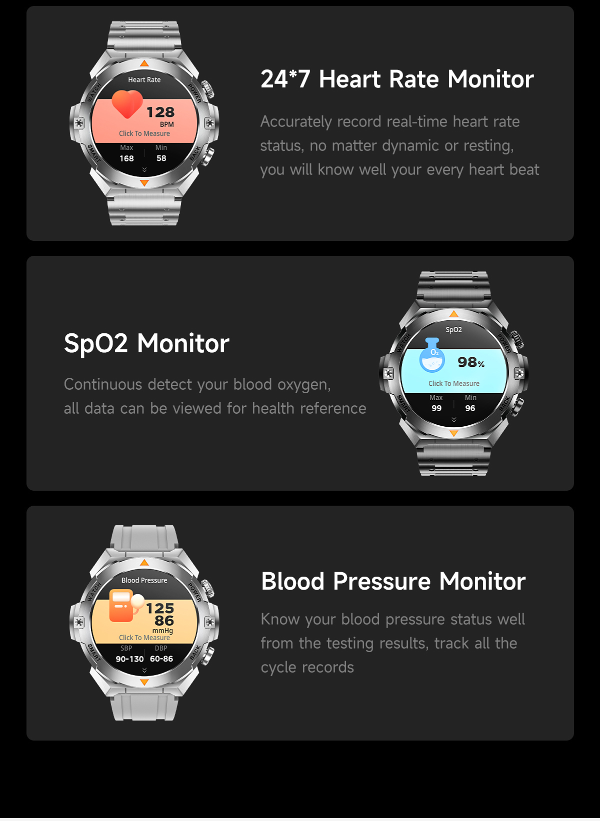Philippe Palmer Smart Watch LP61 Silver - 22