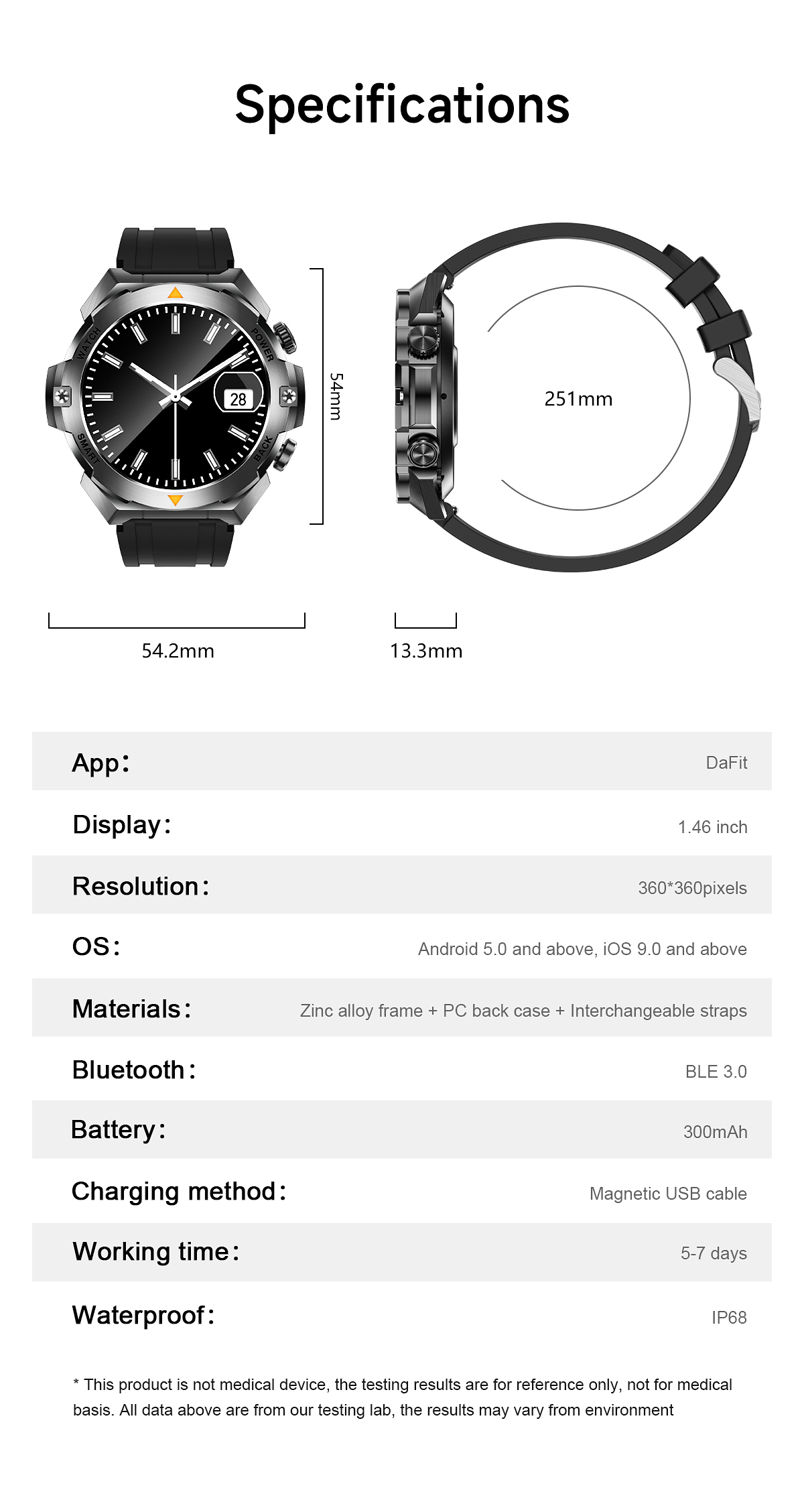 Philippe Palmer Smart Watch LP61 Silver - 27