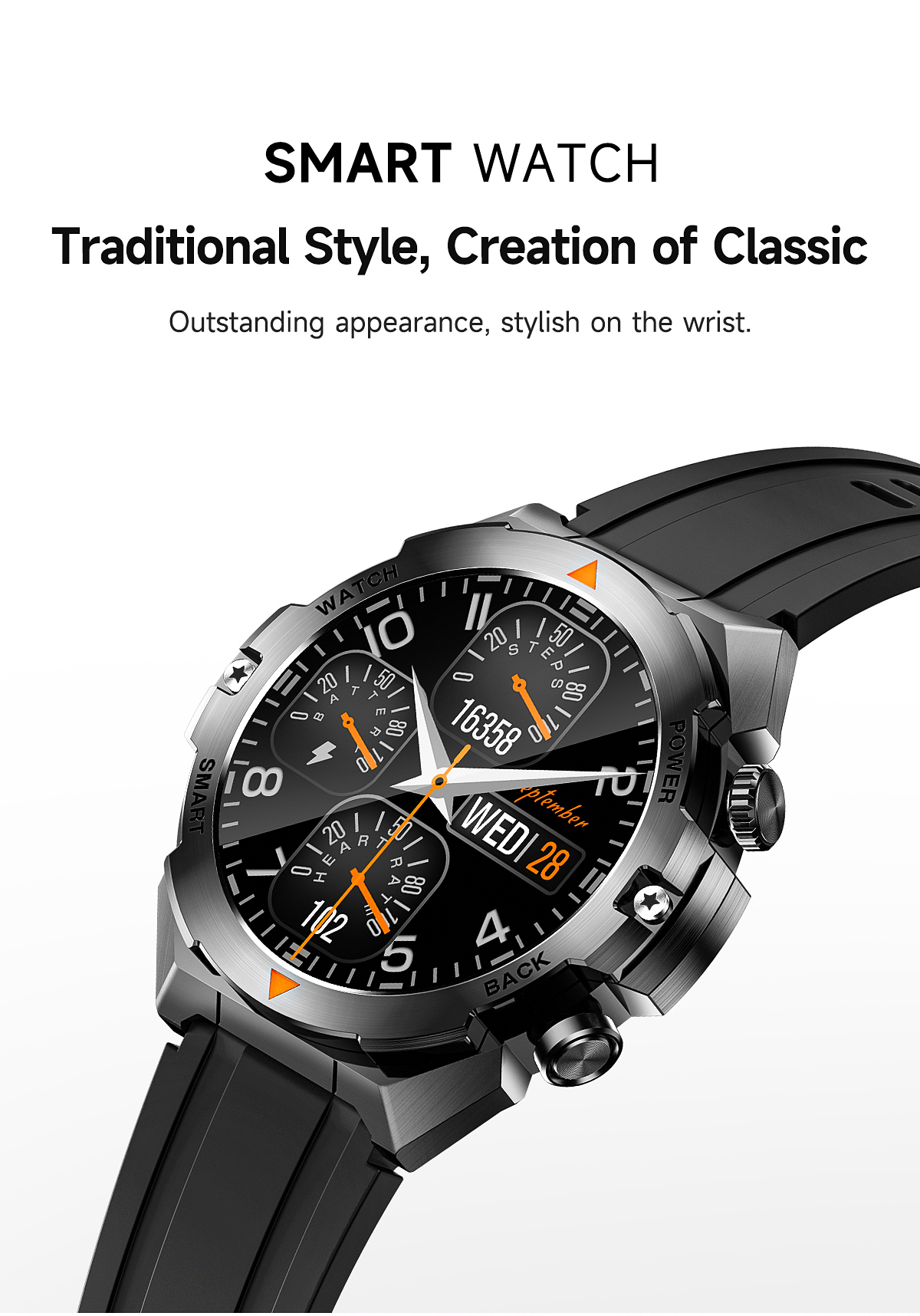 Philippe Palmer Smart Watch LP61 Silver - 12