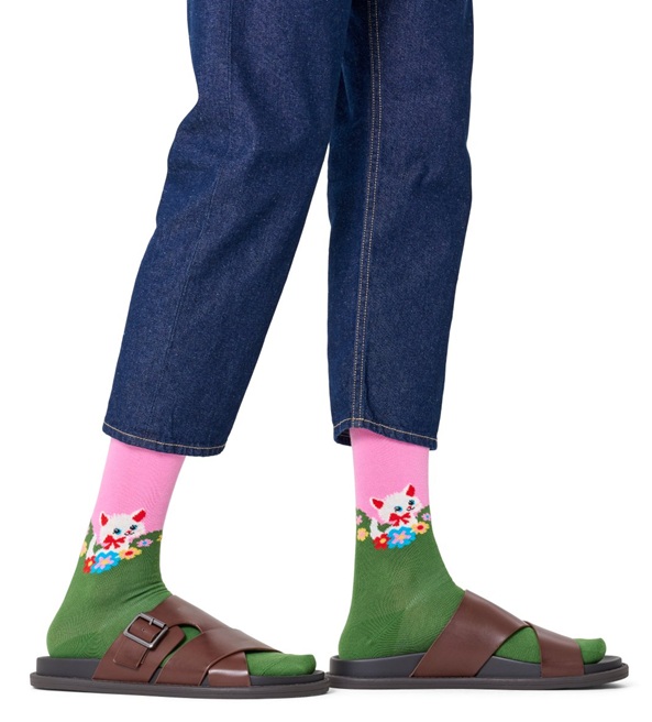 Happy Socks Kitten And Flower Sock - 2