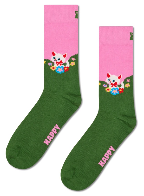 Happy Socks Kitten And Flower Sock