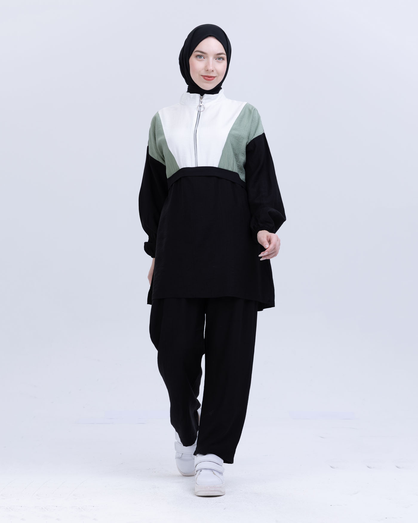 Tunic set with pants - Green - 4