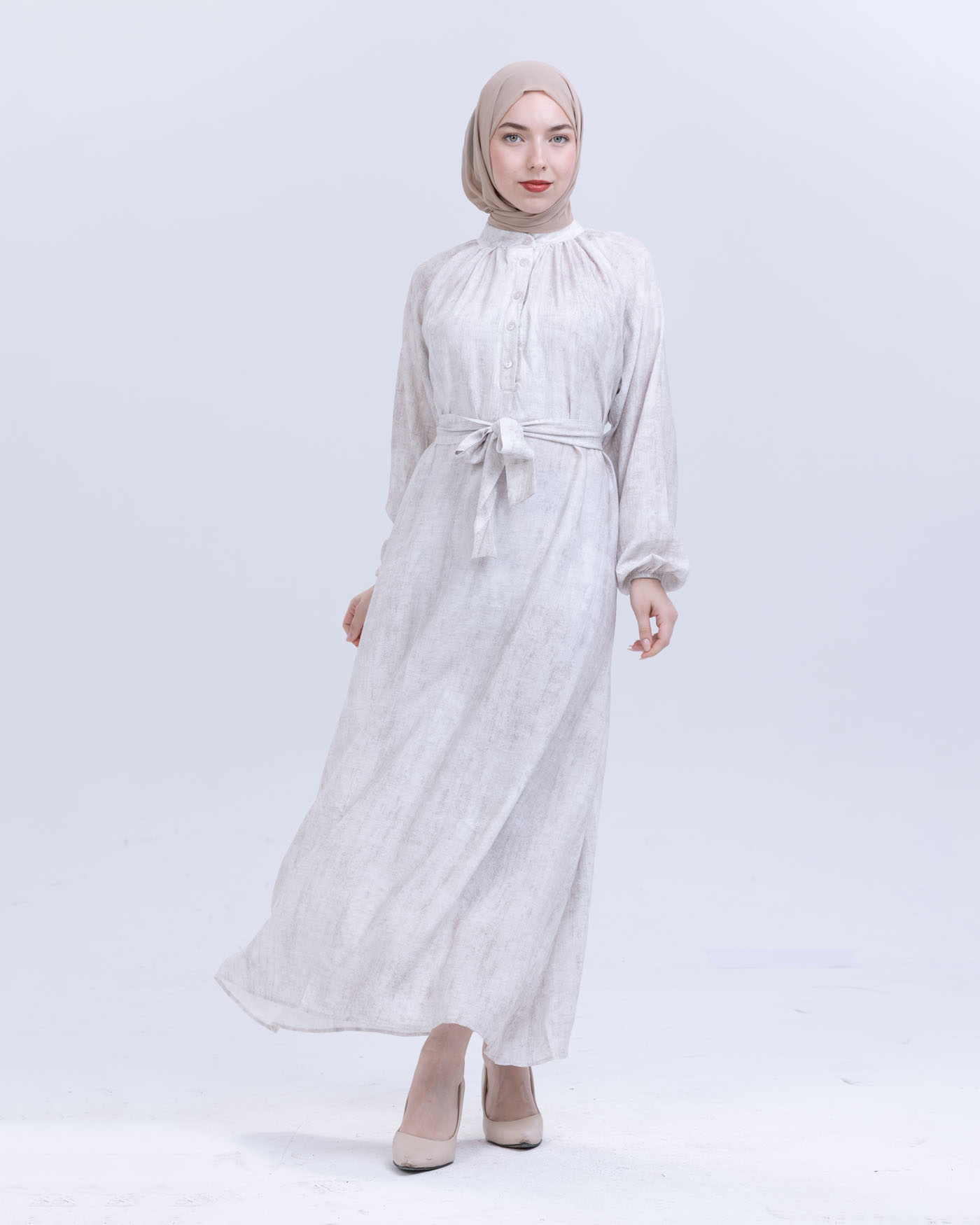Maxi dress - Light Beige - 6