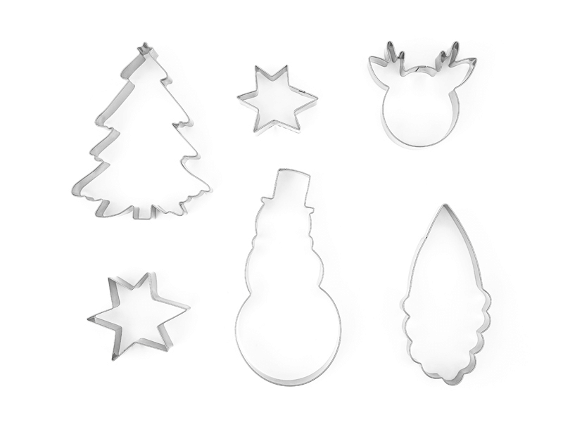 Pepparkaksformar Jul Silver 