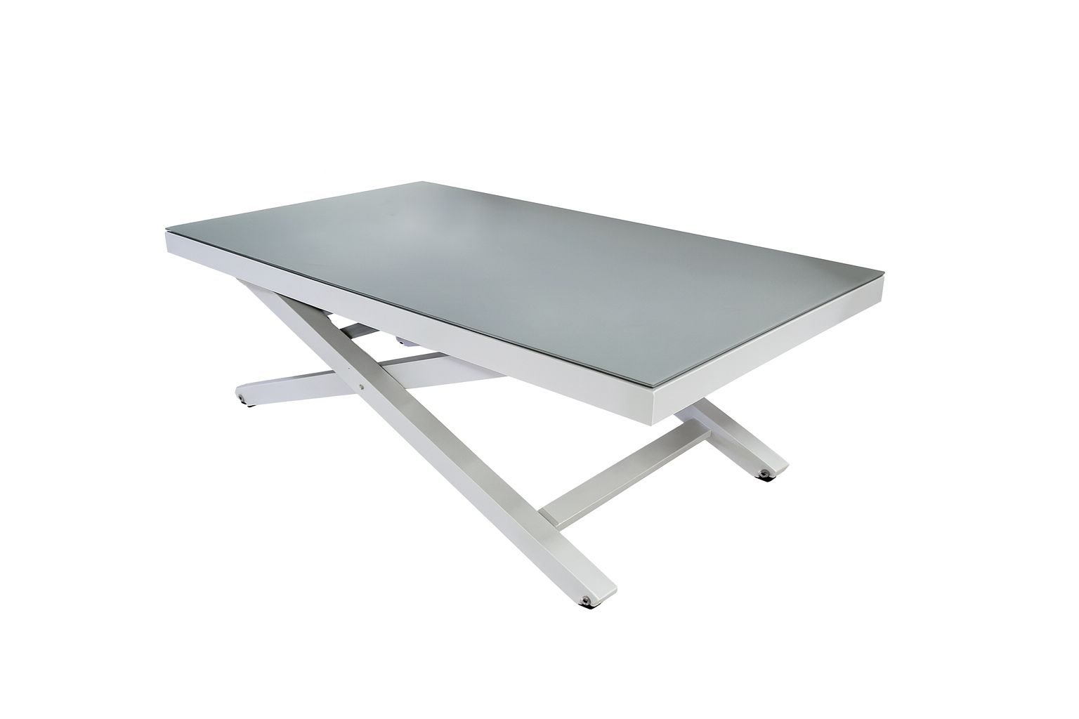 HÖJ OCH SÄNKBART SOFFBORD 140x80 VIT