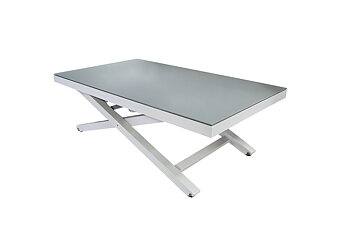 HÖJ OCH SÄNKBART SOFFBORD 140x80 VIT