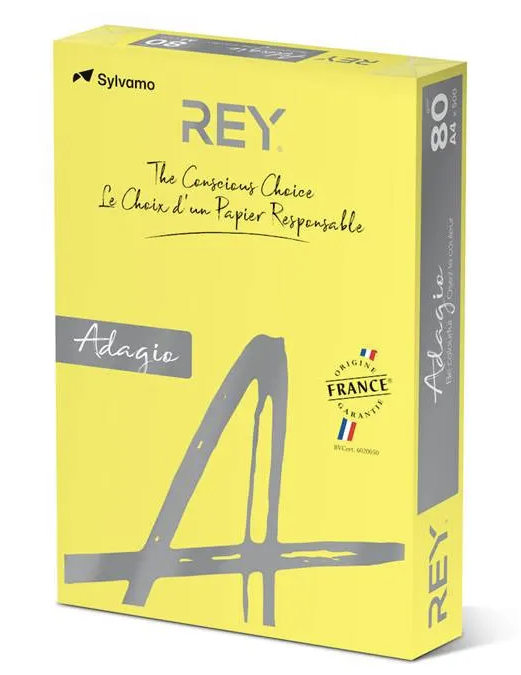 Färgat kopieringspapper Rey Adagio Yellow - 2