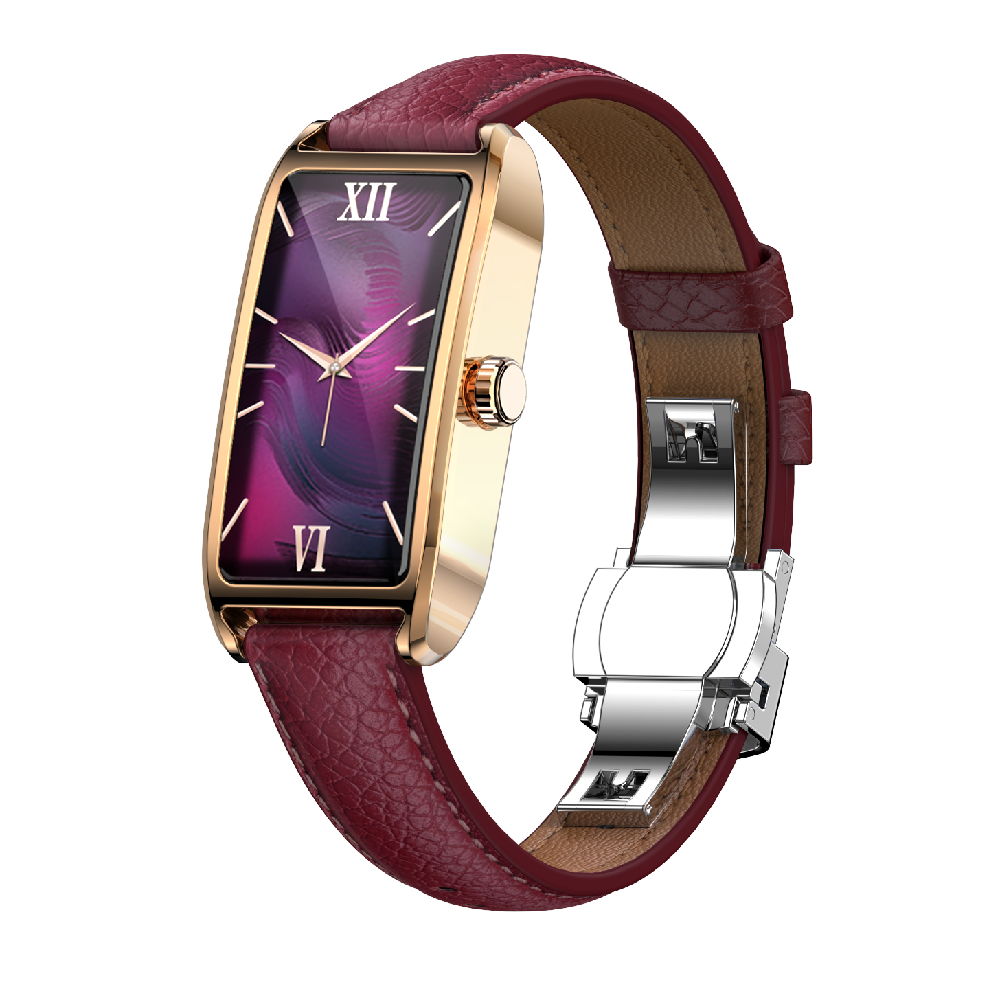 Philippe Palmer Smart Watch LP80 AMOLED Ladies Gold Burgundy