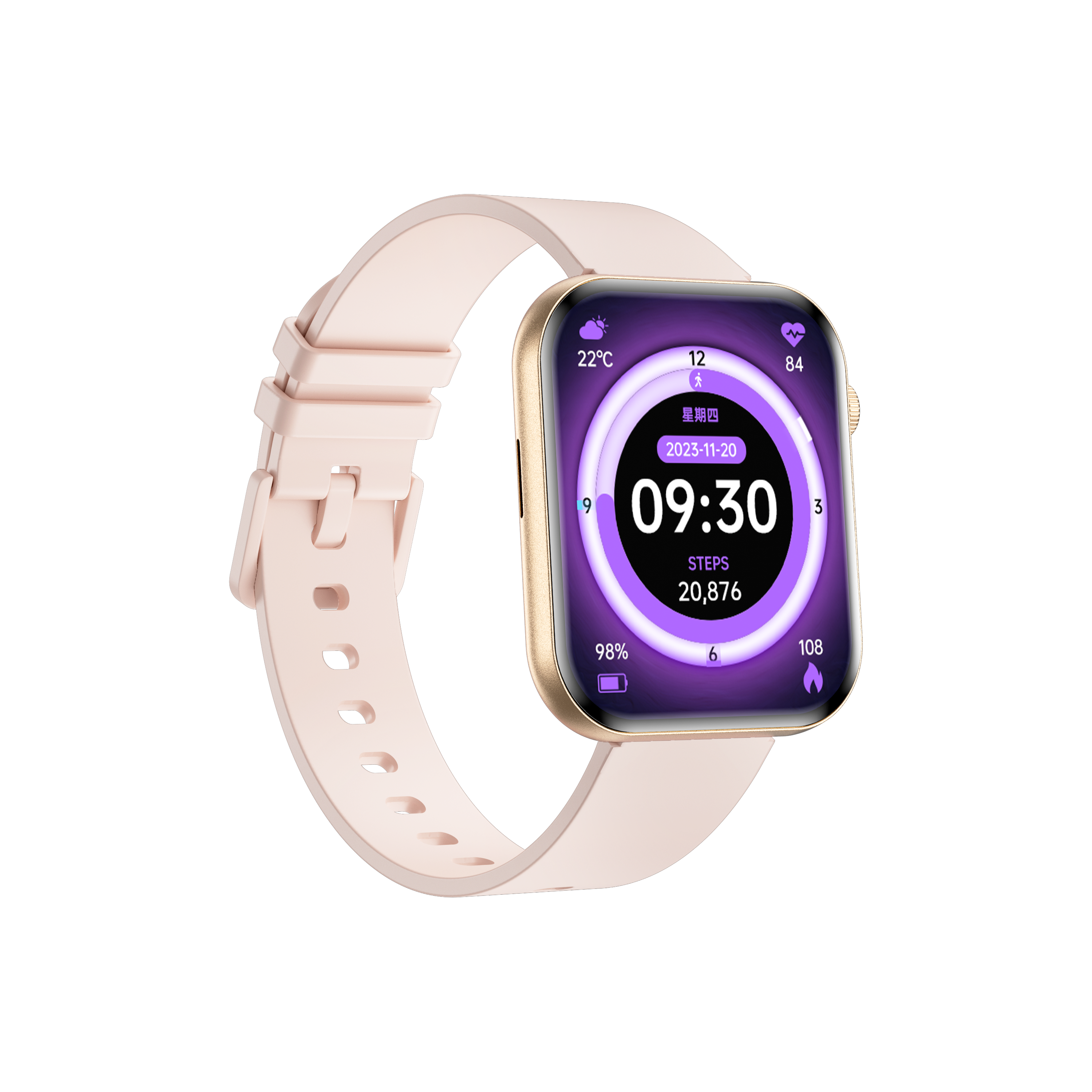 Philippe Palmer Smart Watch LP71 Ultra Thin AMOLED Gold - 12