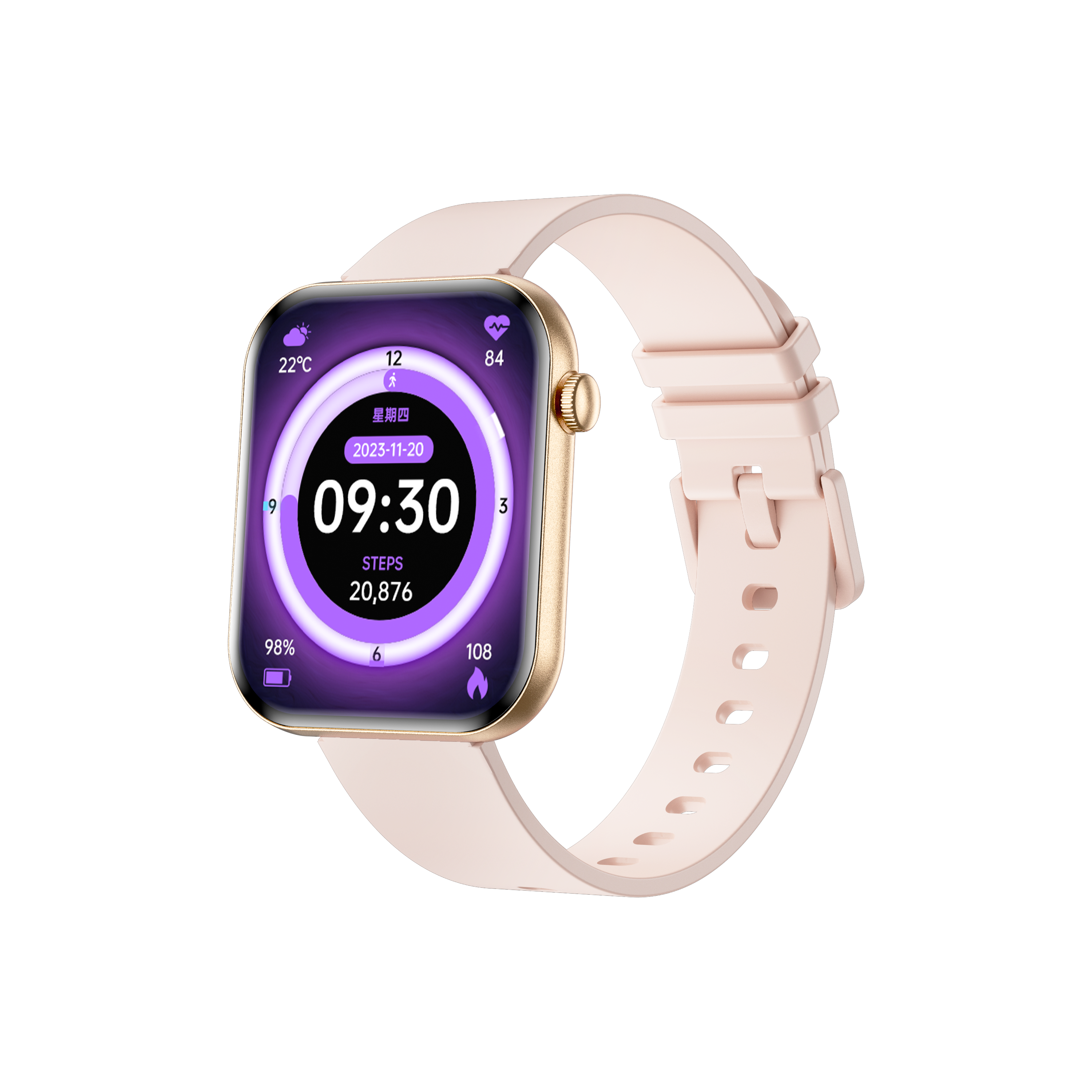 Philippe Palmer Smart Watch LP71 Ultra Thin AMOLED Gold - 6