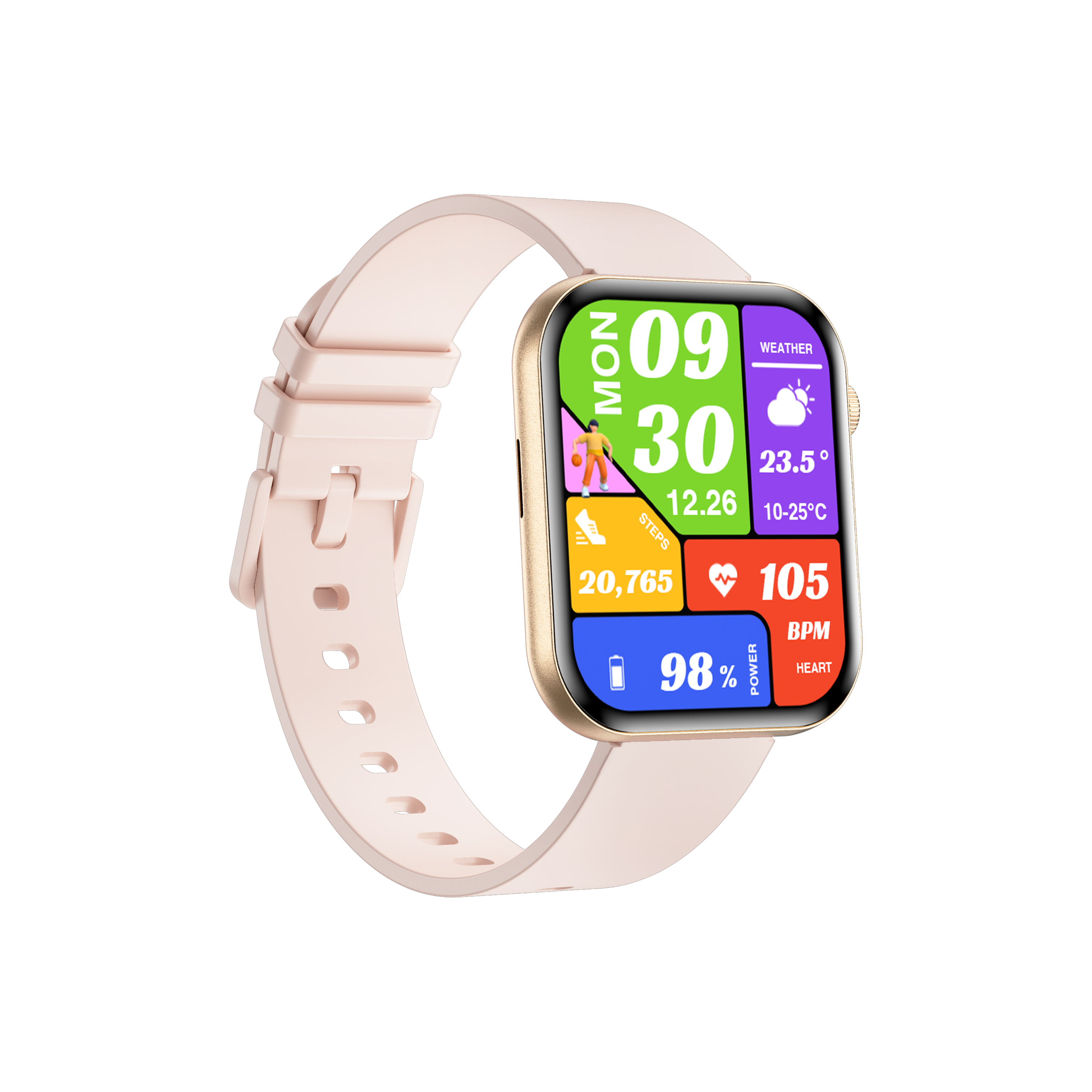 Philippe Palmer Smart Watch LP71 Ultra Thin AMOLED Gold - 13