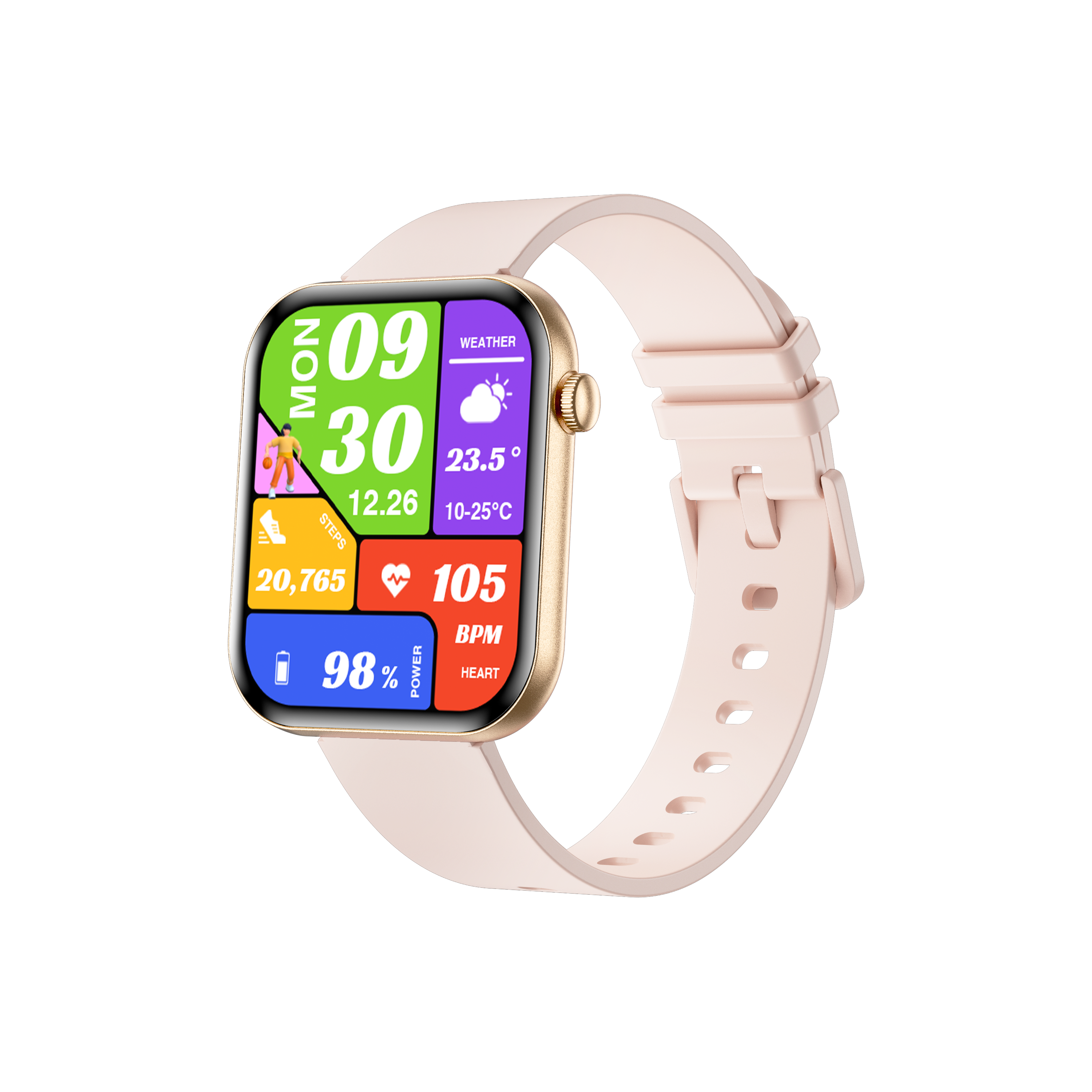 Philippe Palmer Smart Watch LP71 Ultra Thin AMOLED Gold - 7