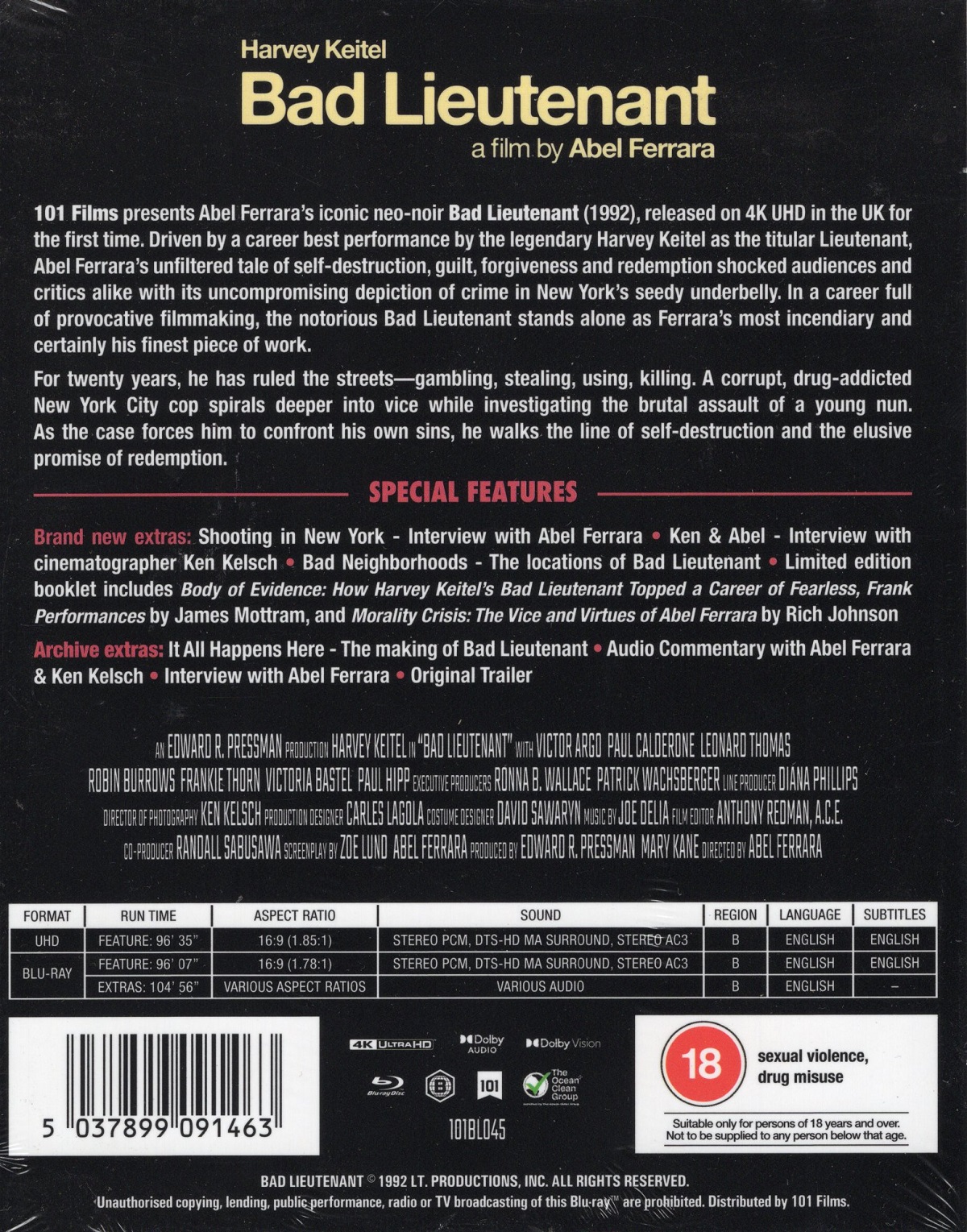 Bad Lieutenant (Limited Edition) (ej svensk text) (4K Ultra HD + Blu-ray) - 2
