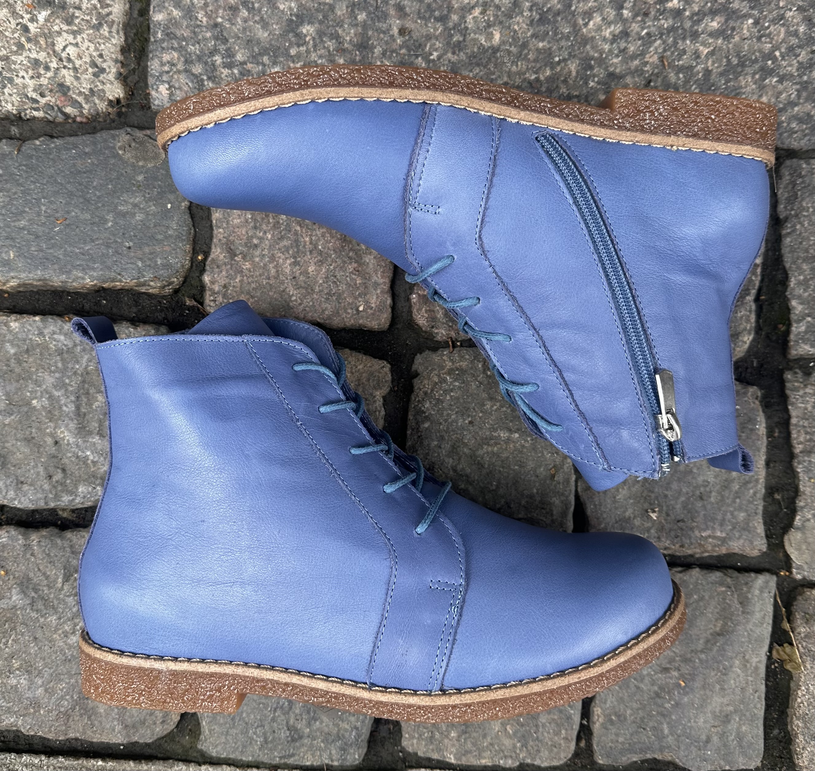 Charlotte of Sweden klassiska snörkängor, denim - 2