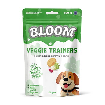 Bloom Veggie träningsbitar Potatis, Hallon & Fänkål 150 g