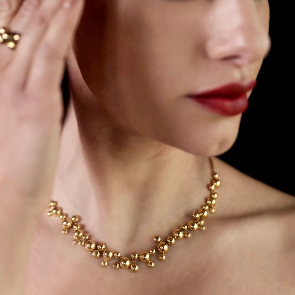 SIGRÉN Stella Rain Grande halsband guld - 2