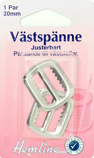 Västspänne Justerbart 1 par 20mm