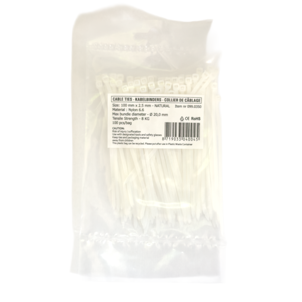 Buntband vit / 100PCS